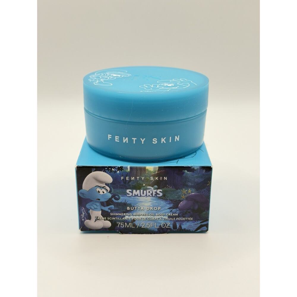 Fenty Skin x Smurfs Butta Drop Smurf Berry Shimmering Whipped Oil Body Cream NIB